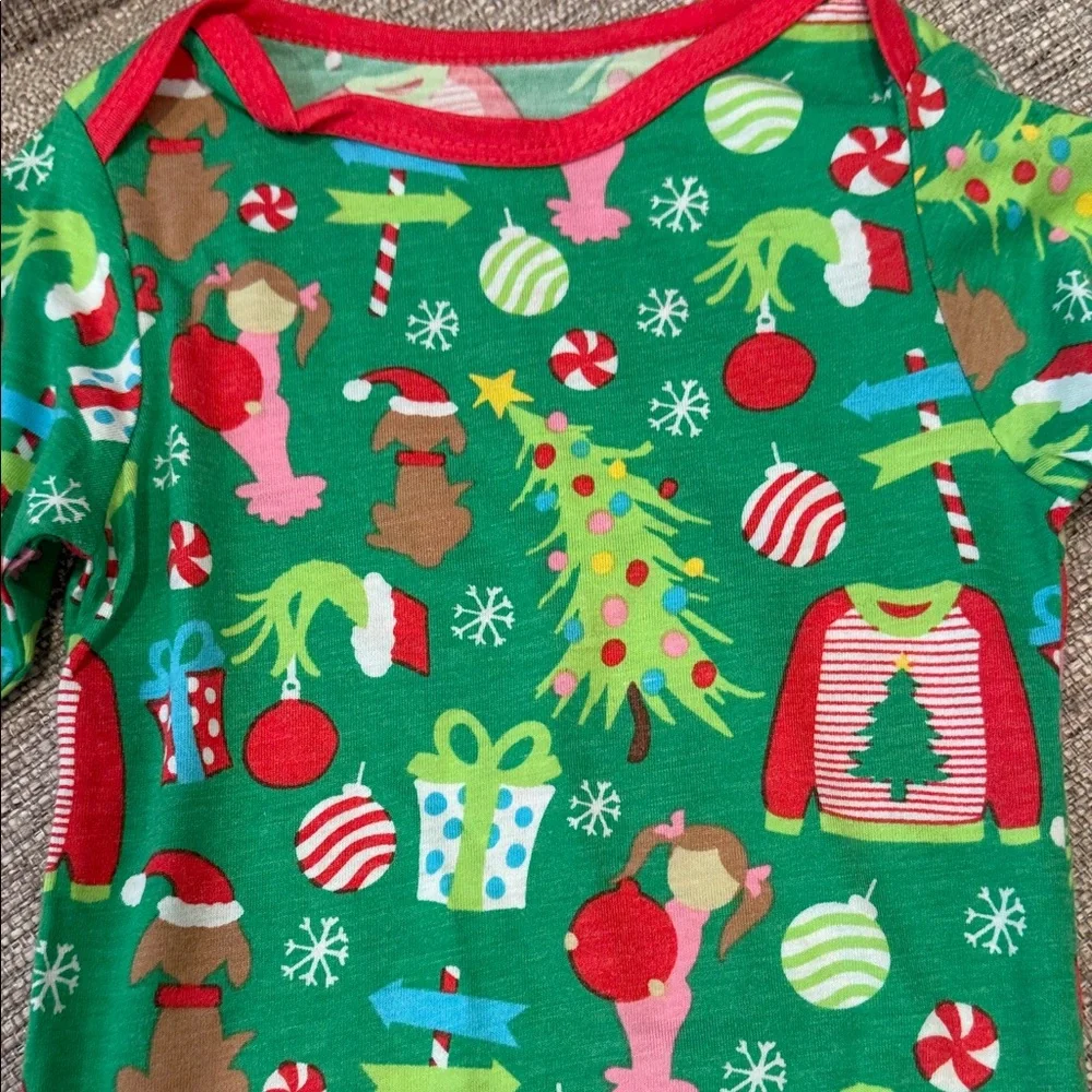 Jane Marie Festive Green Kids Footie